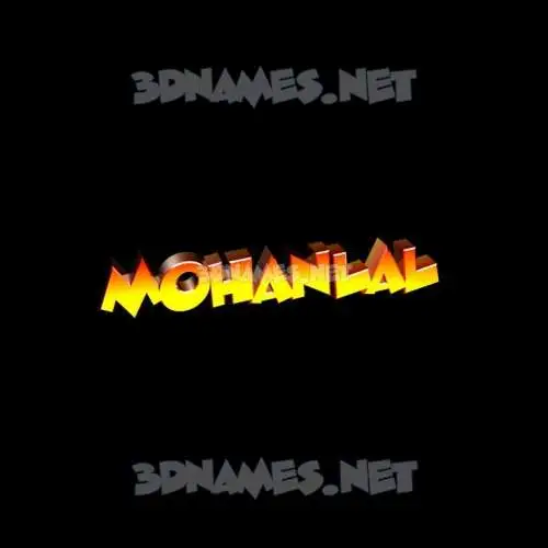 mohanlal in Black Background style - 3D name wallpaper