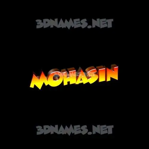 mohasin in Black Background style - 3D name wallpaper