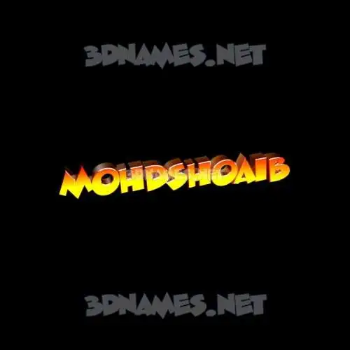 mohdshoaib in Black Background style - 3D name wallpaper