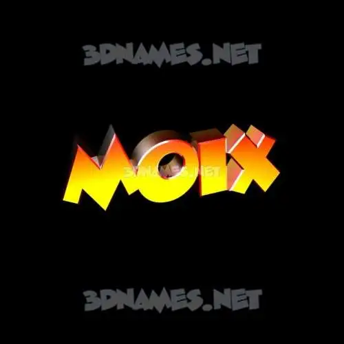 moix in Black Background style - 3D name wallpaper