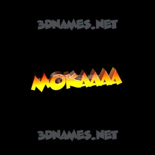 mokaaaa in Black Background style - 3D name wallpaper