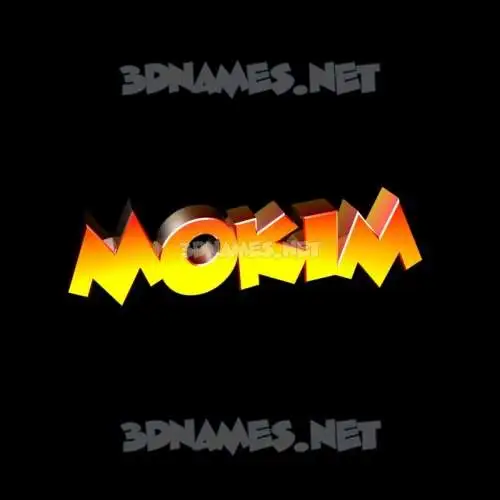 mokim in Black Background style - 3D name wallpaper