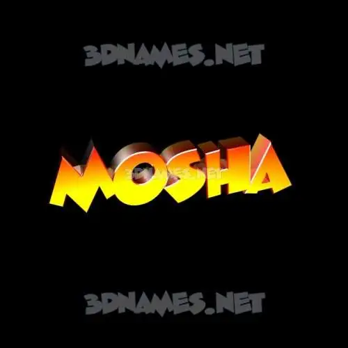 mosha in Black Background style - 3D name wallpaper