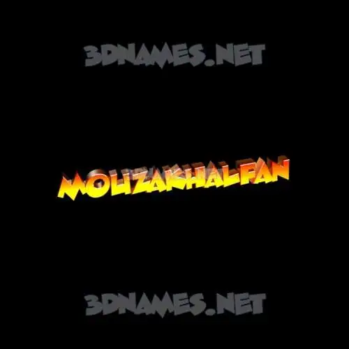 mouzakhalfan in Black Background style - 3D name wallpaper