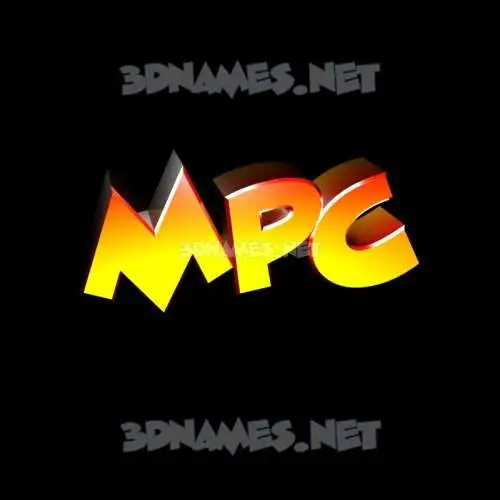 mpc in Black Background style - 3D name wallpaper