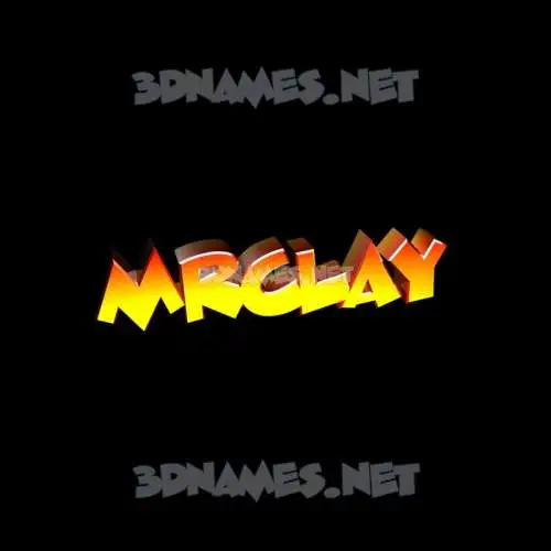mrclay in Black Background style - 3D name wallpaper