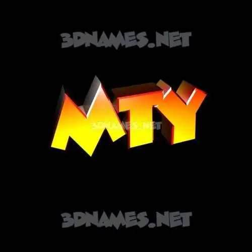 mty in Black Background style - 3D name wallpaper