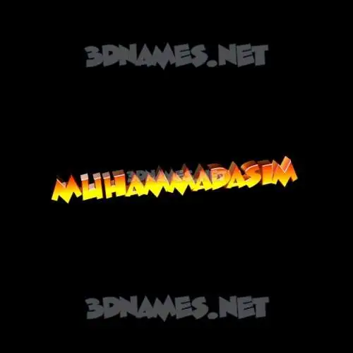 muhammadasim in Black Background style - 3D name wallpaper