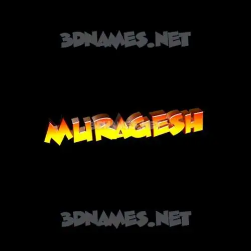 muragesh in Black Background style - 3D name wallpaper
