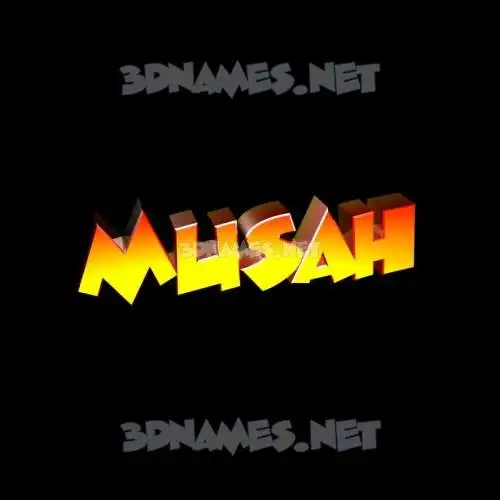 musah in Black Background style - 3D name wallpaper