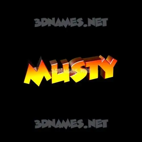 musty in Black Background style - 3D name wallpaper musty in Black Background style - 3D name wallpaper
