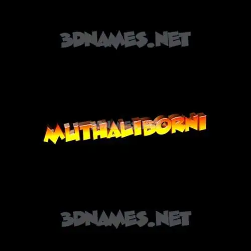 muthaliborni in Black Background style - 3D name wallpaper