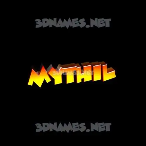 mythil in Black Background style - 3D name wallpaper