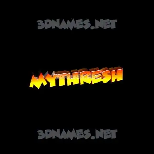 mythresh in Black Background style - 3D name wallpaper