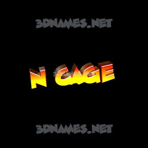 n cage in Black Background style - 3D name wallpaper n cage in Black Background style - 3D name wallpaper