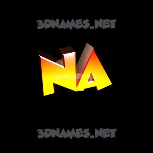 na in Black Background style - 3D name wallpaper