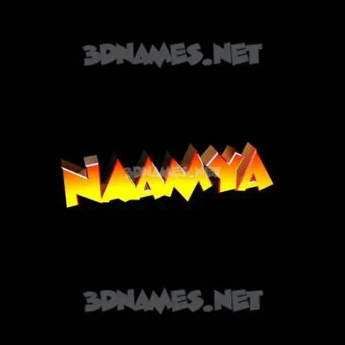 naamya in Black Background style - 3D name wallpaper