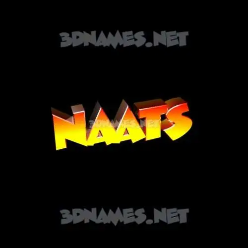 naats in Black Background style - 3D name wallpaper