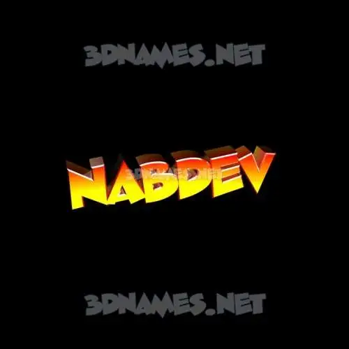 nabdev in Black Background style - 3D name wallpaper