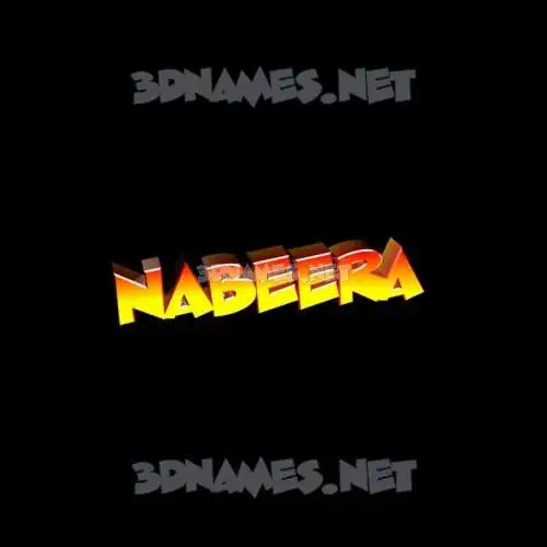 nabeera in Black Background style - 3D name wallpaper