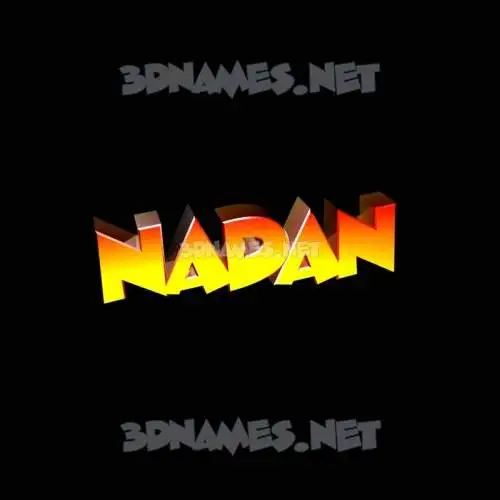 nadan in Black Background style - 3D name wallpaper