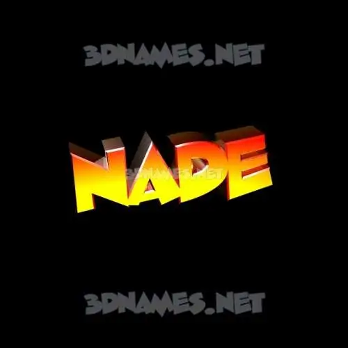 nade in Black Background style - 3D name wallpaper nade in Black Background style - 3D name wallpaper