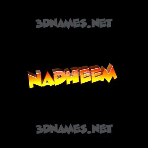nadheem in Black Background style - 3D name wallpaper