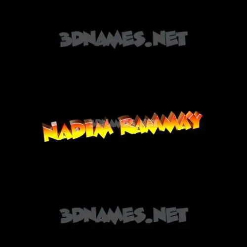 nadim rammay in Black Background style - 3D name wallpaper