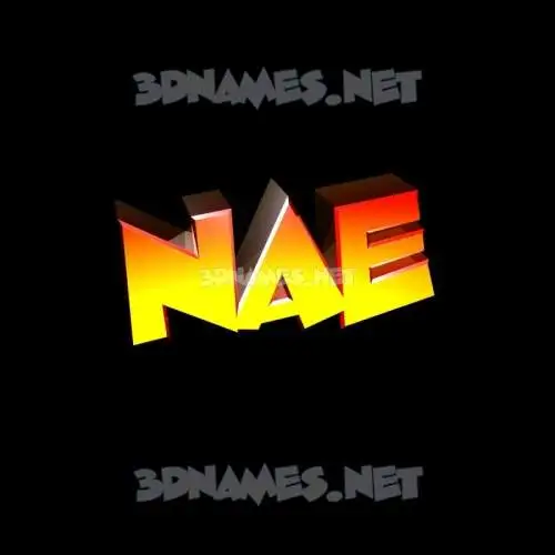 nae in Black Background style - 3D name wallpaper