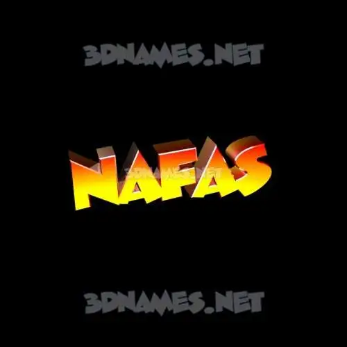 nafas in Black Background style - 3D name wallpaper