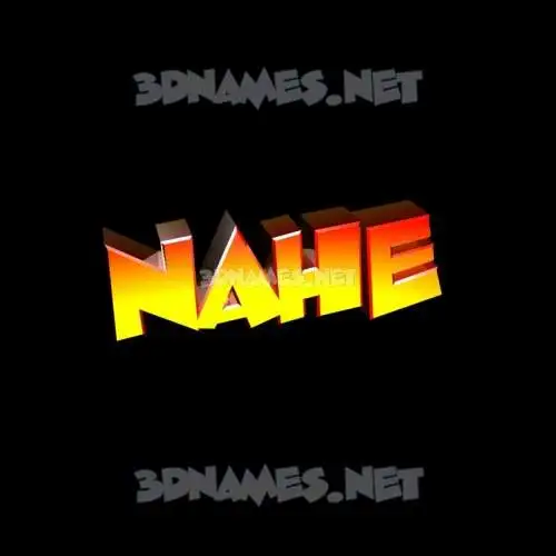 nahe in Black Background style - 3D name wallpaper