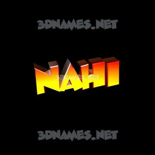 nahi in Black Background style - 3D name wallpaper