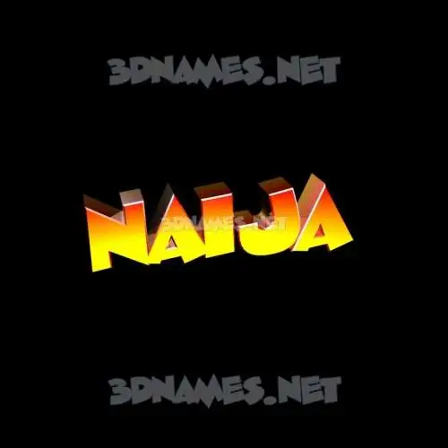 naija in Black Background style - 3D name wallpaper