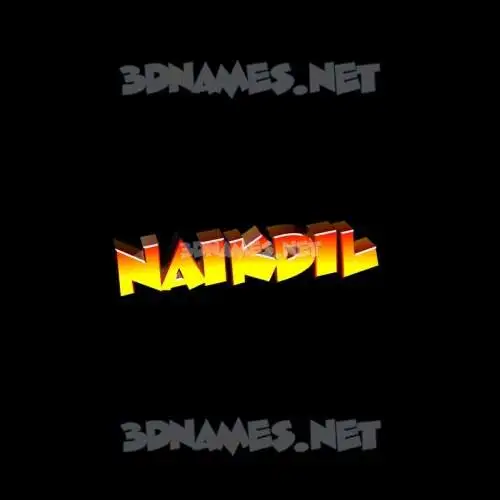 naikdil in Black Background style - 3D name wallpaper