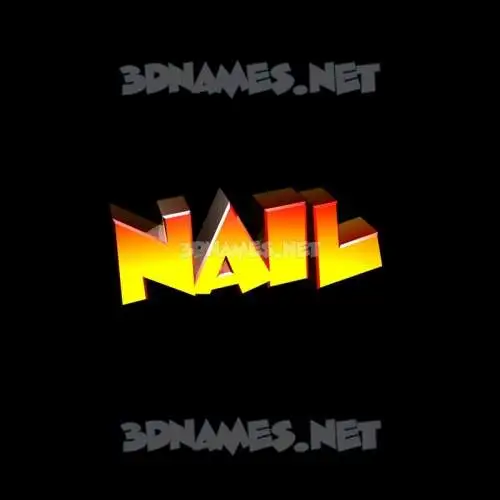 nail in Black Background style - 3D name wallpaper nail in Black Background style - 3D name wallpaper