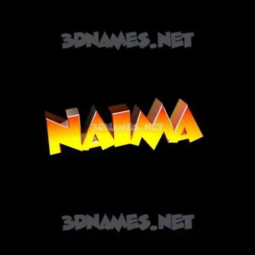 naima in Black Background style - 3D name wallpaper