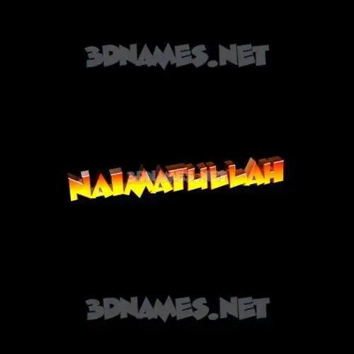 naimatullah in Black Background style - 3D name wallpaper