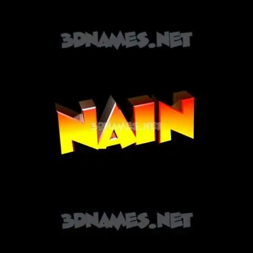 nain in Black Background style - 3D name wallpaper