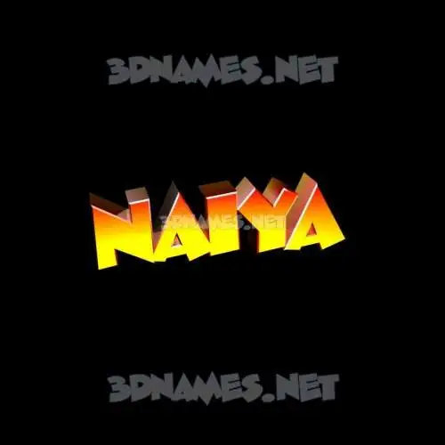 naiya in Black Background style - 3D name wallpaper