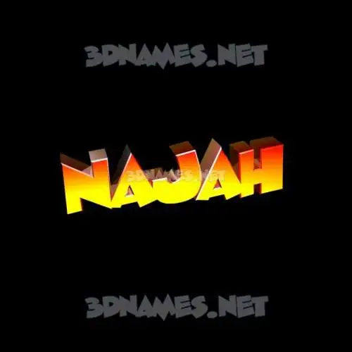 najah in Black Background style - 3D name wallpaper