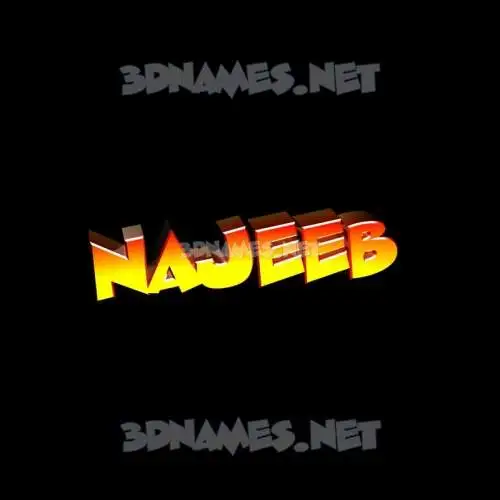 najeeb in Black Background style - 3D name wallpaper najeeb in Black Background style - 3D name wallpaper