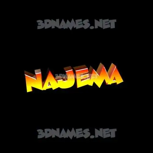 najema in Black Background style - 3D name wallpaper