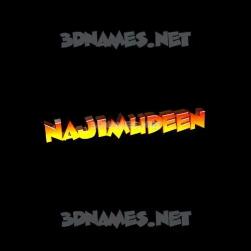 najimudeen in Black Background style - 3D name wallpaper