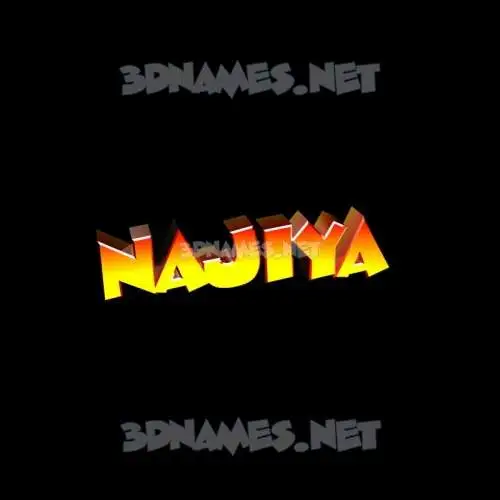 najiya in Black Background style - 3D name wallpaper