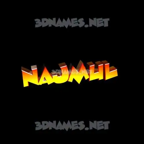 najmul in Black Background style - 3D name wallpaper