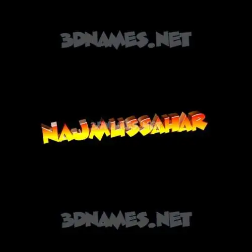 najmussahar in Black Background style - 3D name wallpaper najmussahar in Black Background style - 3D name wallpaper