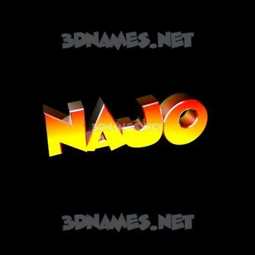 najo in Black Background style - 3D name wallpaper