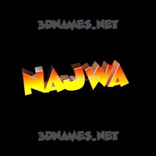 najwa in Black Background style - 3D name wallpaper