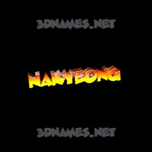 nakyeong in Black Background style - 3D name wallpaper