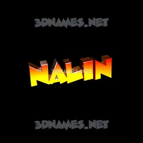 nalin in Black Background style - 3D name wallpaper